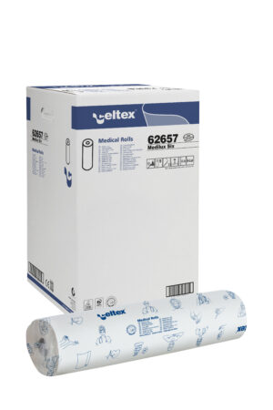 Drap d’examen Celtex Medilux Six Luxe, 60 cm × 50 m, 2 plis, gaufré collé