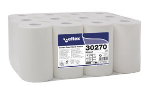 Essuie-mains Celtex Minipull à dévidage central, 2 plis, 212 feuilles, Lot de 12 rouleaux