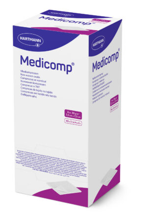 Medicomp S 30 stérile, Hartmann, 7,5 x 7,5 cm, boîte de 40 blisters